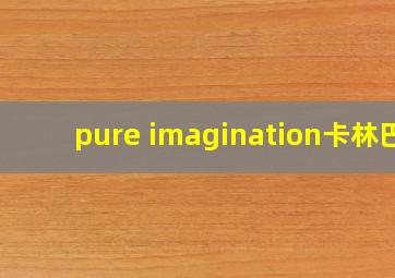 pure imagination卡林巴